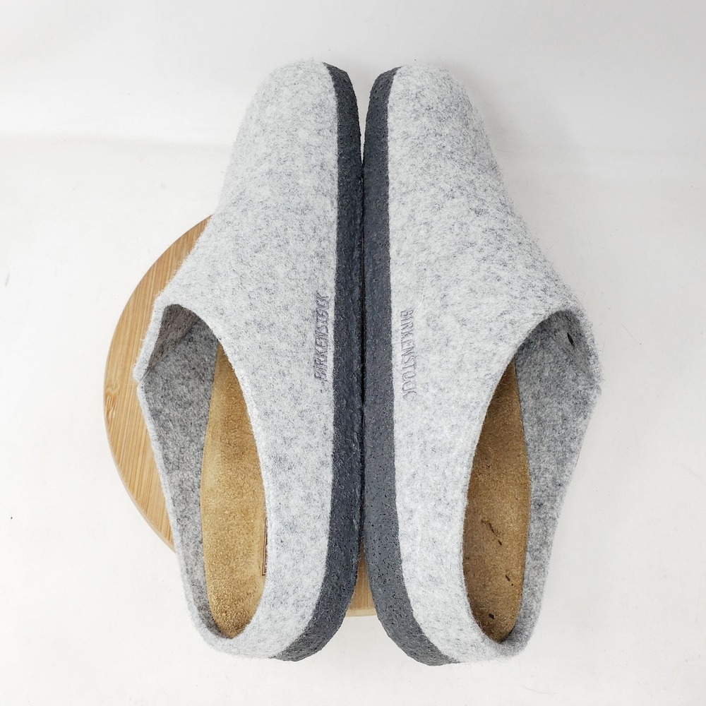 Birkenstock Zermatt Clogs 41 Womens 10 Grey Wool Slip On Mule Comfort Shoes - Picture 11 of 13